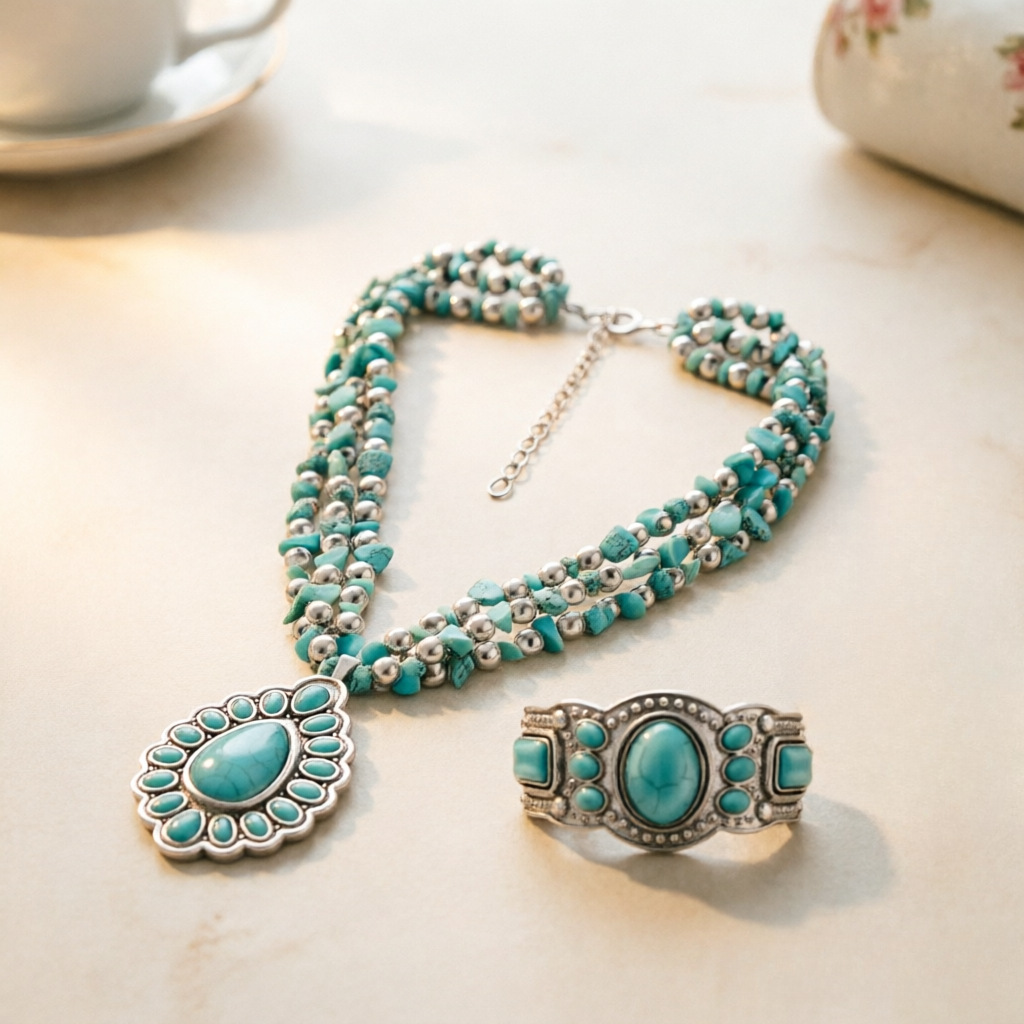 Vintage parel ketting met hanger voor dames zirkon elegant_voghion.com