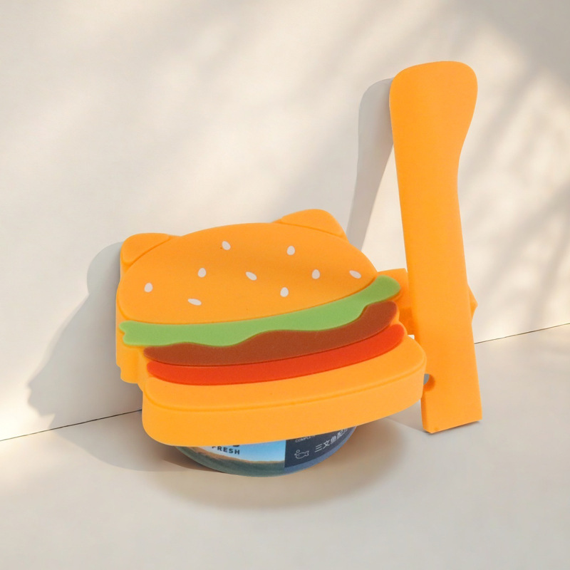 Cerradura de abrelatas para gatos, tapa de sellado fresca a prueba de polvo, cuchara de silicona, tapa de sellado especial para mascotas tres en uno