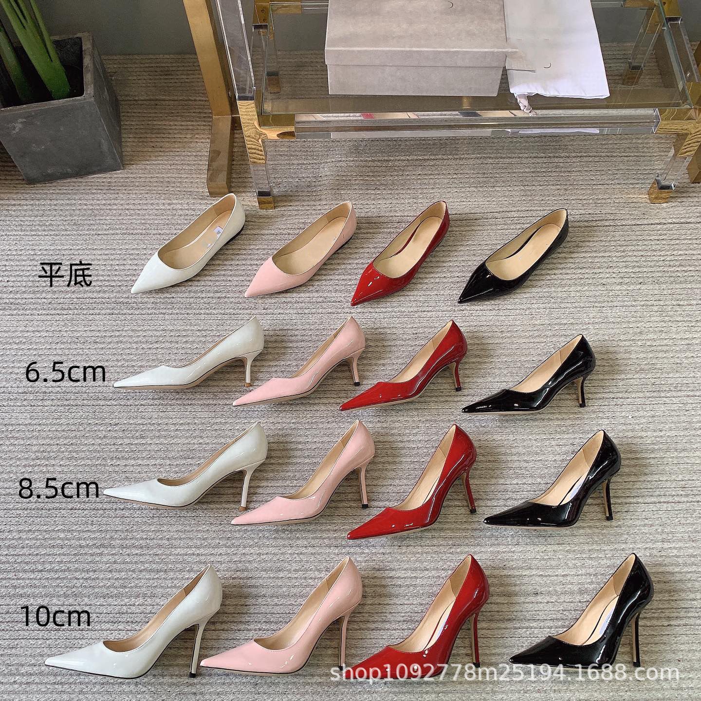 Sexy elegant universal shoes low-cut pointed-toe stiletto heels made…