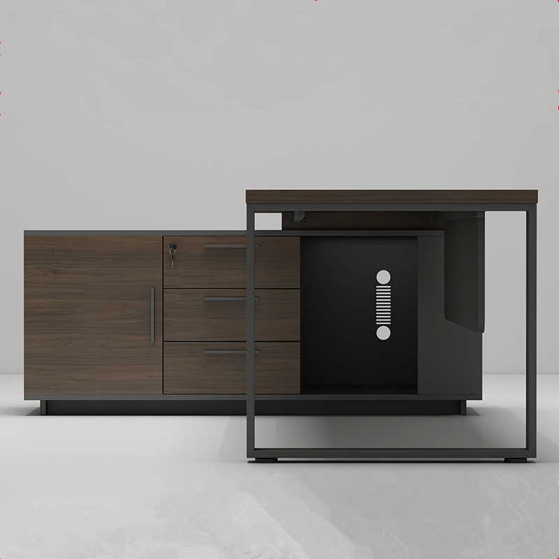 Wooden Executive Desk, Financial Single-Person Multifunctional Office Desk, Manager Computer Desk, Executive Desk, Office Furniture