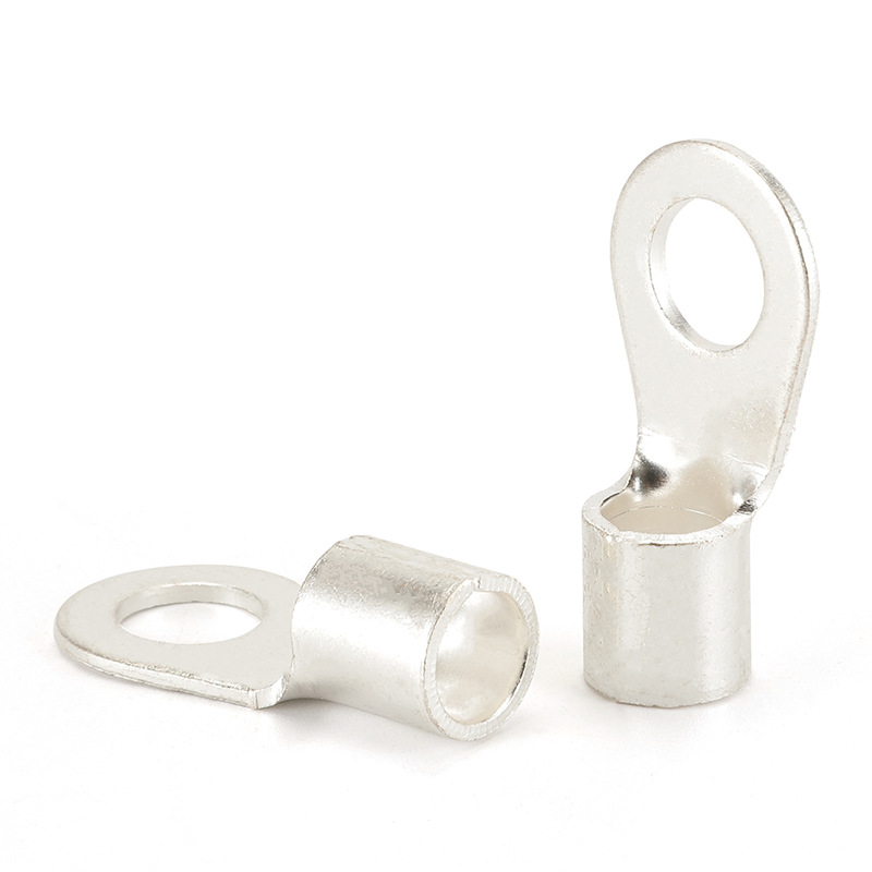 The factory supplies a full range of specifications for the OT series circular bare end head cold crimp connection terminals, circular head nose crimp terminals, and connection strips.