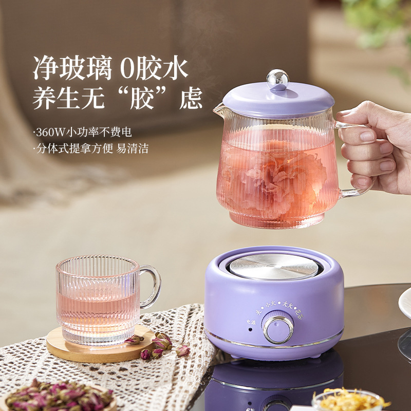 全玻璃养生杯带礼盒办公室多功能迷你电热杯花茶壶养生壶礼品|undefined