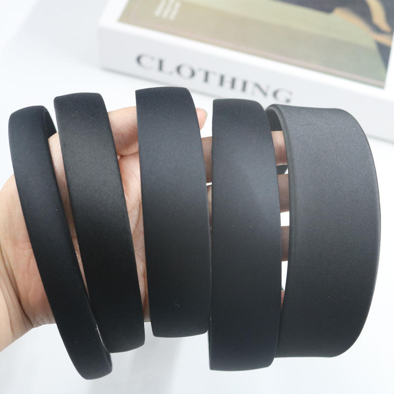1.5-4cm black all-cloth headband simple light plate DIY bow head buckle accessories versatile solid color headband