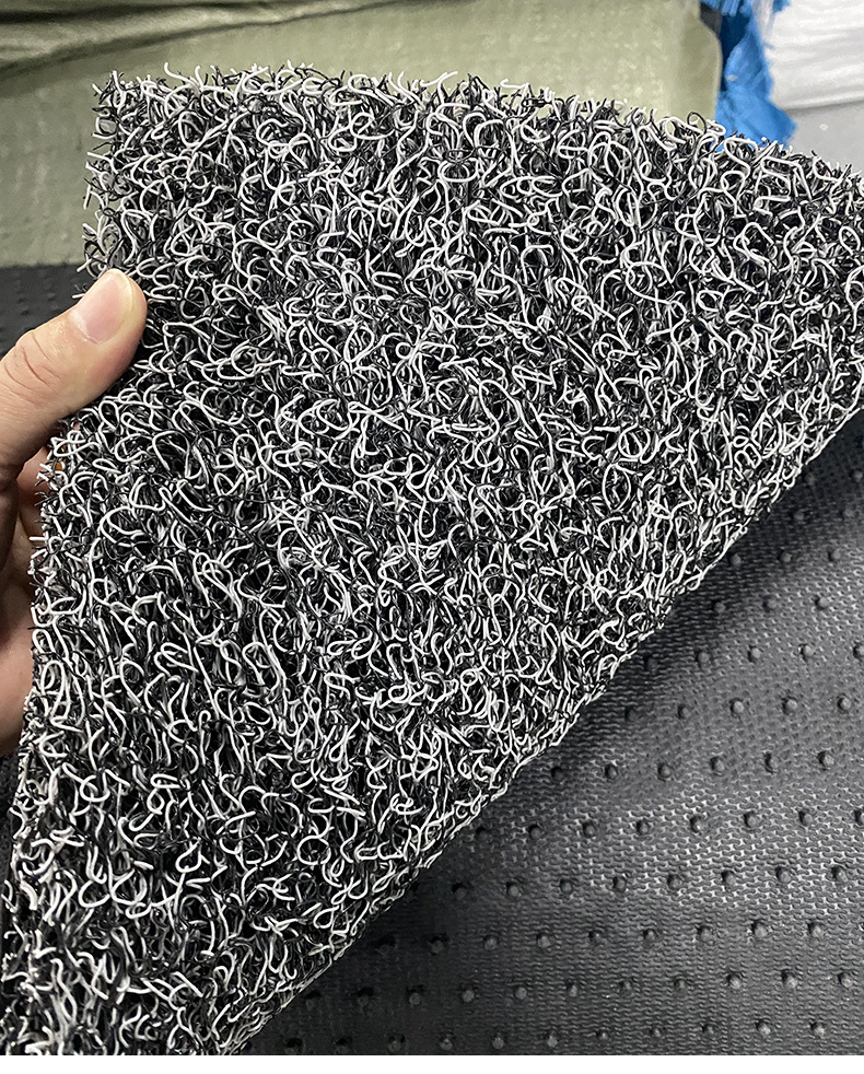 Factory Supply 2.0 Thick Nail Bottom Wire Ring Large Roll Entry Door PVC Plastic Floor Mat Car General Mat Coil
