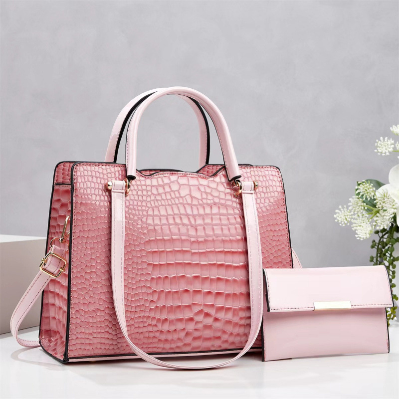Bolso de dos piezas, cocodrilo, bolso de mano, bolso de hombro de moda, bolso de mochila diario, bolsas transfronterizas