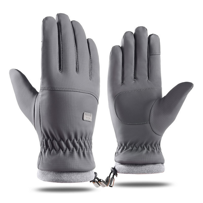 Cycling gloves Men's Autumn/Winter Outdoor Skin waterproof touch screen ski gloves warm and velvet windproof_maomaolike.com