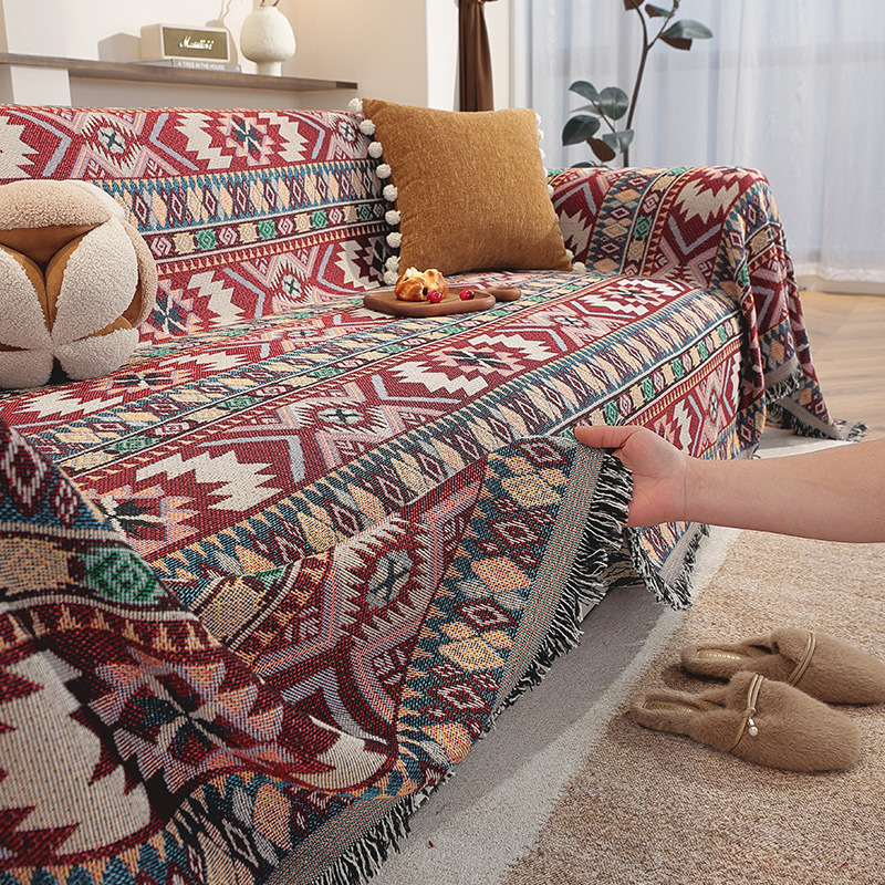 2026 New Model Sofa Cover, Universal for All Seasons, One-Piece Sofa Cover Cloth, Geometric Single/Double Sofa Cover