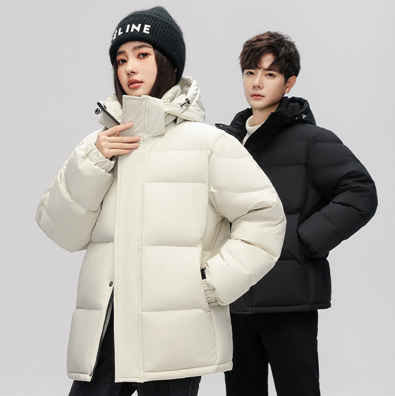 2024 зимний новый живой пуховик графеновый внутренний замок теплый холод и ветер трансграничное пальто пара топ