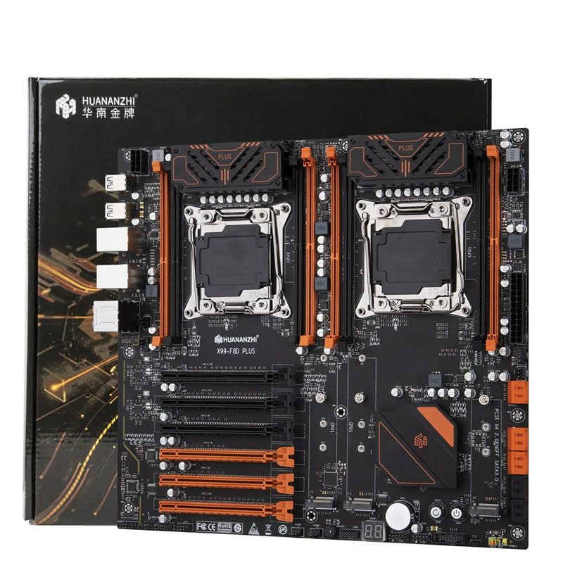 华南金牌 X99-F8D PLUS двухканальная материнская плата DDR4 память четырёхканальный настольный компьютер сервер
