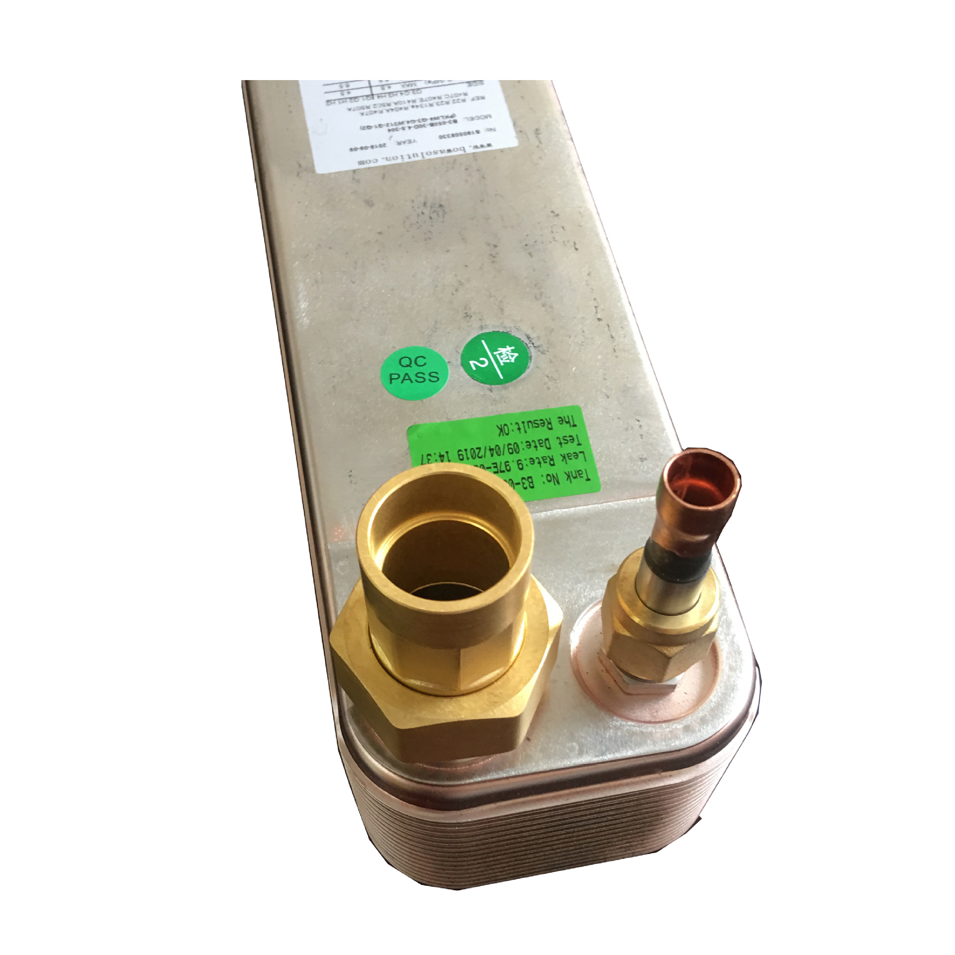 68+68kBTU不锈钢蒸发器总成匹配双JT212D-TY1L涡旋压缩机冰水机等