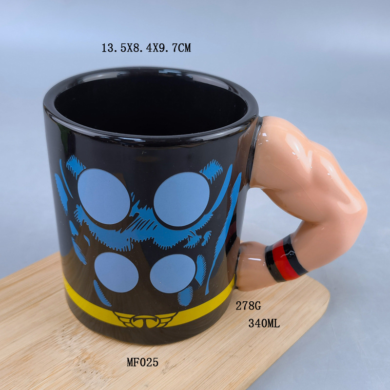 League of Legends Muscle Man Taza de cerámica Anime Capitán América Taza DeadPool Mug Taza de cerámica Taza de agua
