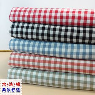 pure cotton plaid fabric clothing fabric black and white red and white small plaid shirt tablecloth curtain fabric handmade diy fabric