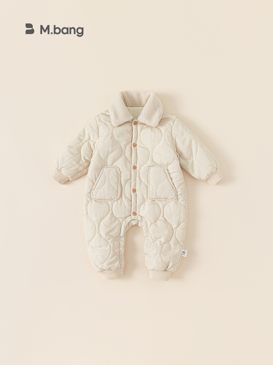 Ropa infantil Youbao, ropa de invierno para bebés, mono informal de algodón acolchado para niños y niñas, pelele largo para niños