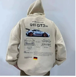Худи с принтом, унисекс, изображение автомобиля — разные цвета, размеры XS–5XL