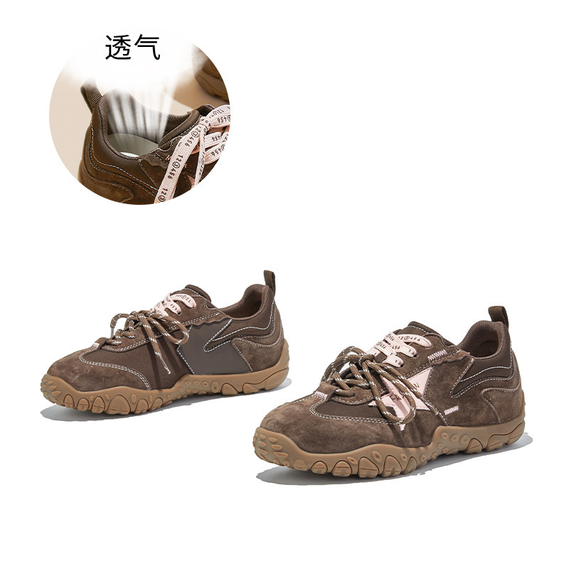 Zapatos de entrenamiento de la universidad nuevos zapatos Agan aumentan la altura de los zapatos deportivos de mujer casual cm de cuero de otoño rojo