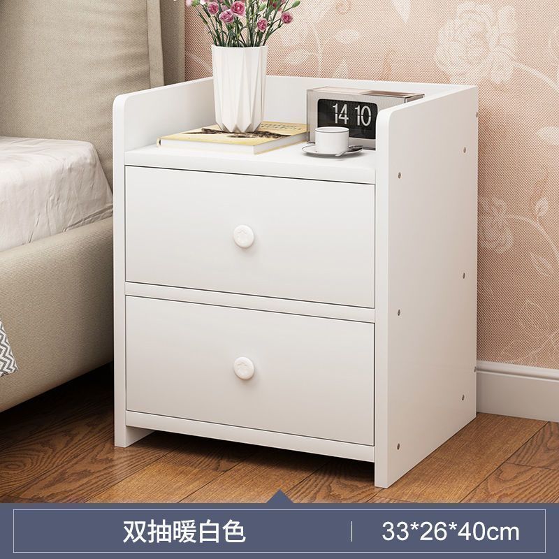 따뜻한 흰색 2단 서랍 32cm