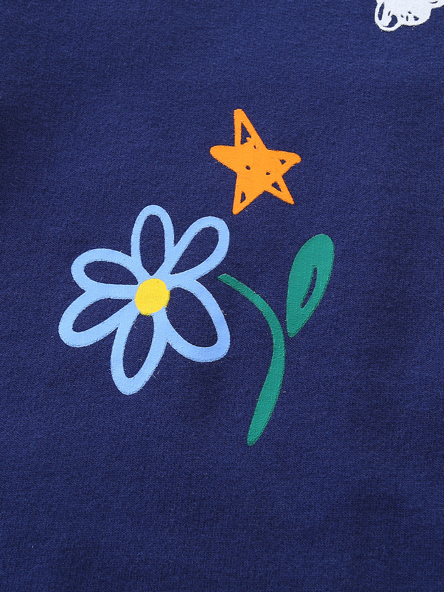 Suministro transfronterizo 2026 suéter de niña moda estampada sudadera infantil de punto cuello redondo de algodón image 5