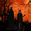 Halloween Dance party Jinsirong Hooded cloak Cape Halloween personality terror Dress up prop Cape