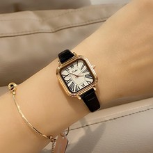 诗高迪复古方形手表女款小表盘休闲皮带女士小方表气质品牌腕表