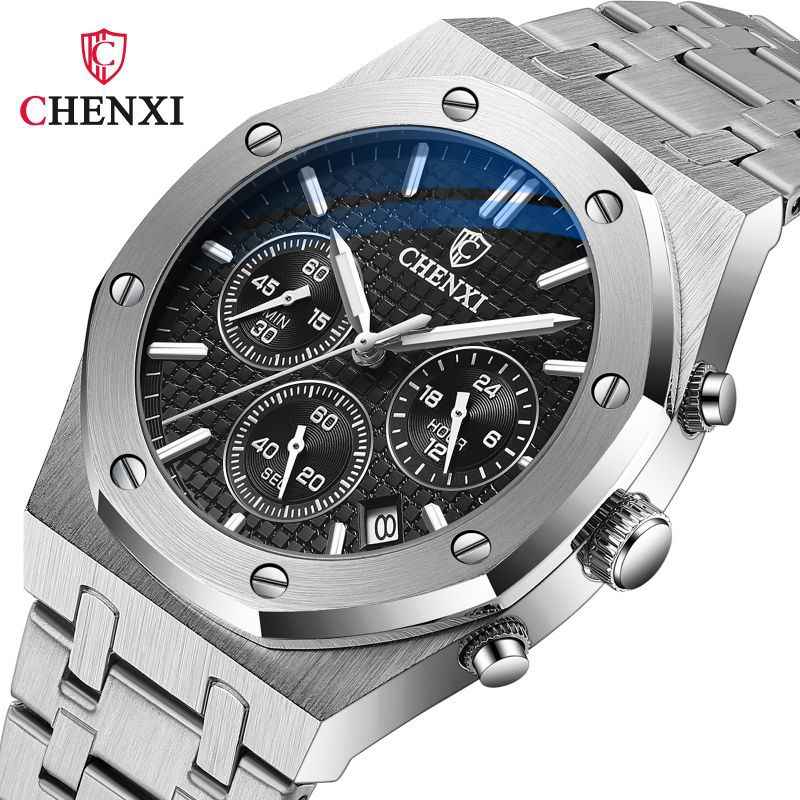Chenxi/chenxi vivo reloj popular multi-función reloj deportivo reloj de cuarzo de los hombres luminoso impermeable reloj de cuarzo