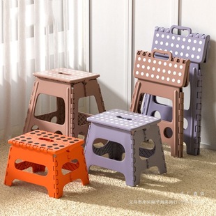 Plastic Folding Stool for Home Use, Portable Small Stool for Changing Shoes, High Stool for Living Room, Children's Outdoor Portable Folding Chair