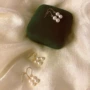 包金天然小众法式耳环
