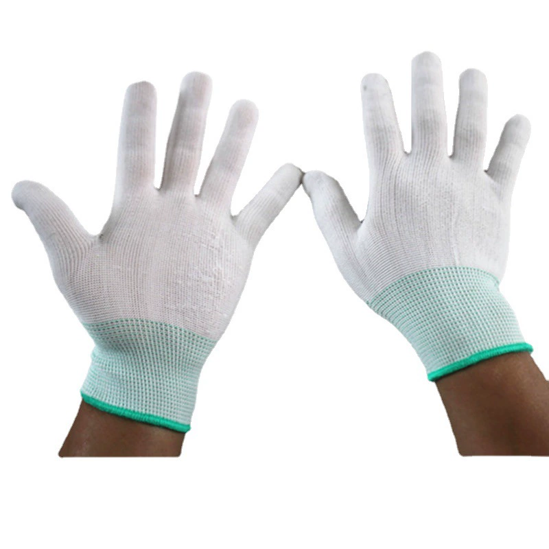 Маленький Размер зеленая рука Шея Белая 13 игл нейлоновая перчатка сердечник дышащие перчатки для сбора чая жизненные перчатки Производители оптом