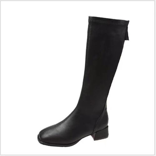 Women's tall boots, long boots for spring and autumn, knee-high white boots, sleek mid-calf boots, and riding-style boots