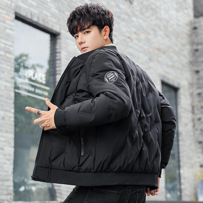 Factory New Youth Men's Stand Collar down Jacket Men's Short Slim Winter Coat Lightweight Cross-Border Trendy Large Size
