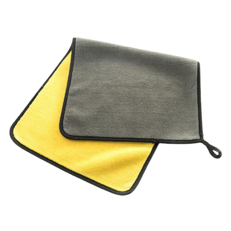 Car Wiping Towel Double-Sided Composite Fiber Thickened Absorbent Coral Velvet Glass Car Washing Rag Car Wiping Towel Wholesale