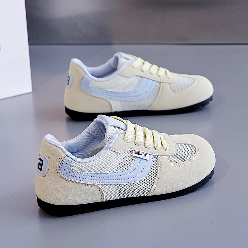 Hong Kong-style German Training Trendy On Instagram, 2026 Summer New Model, Mesh Sports Casual Shoes, Women's White_vogvips.com