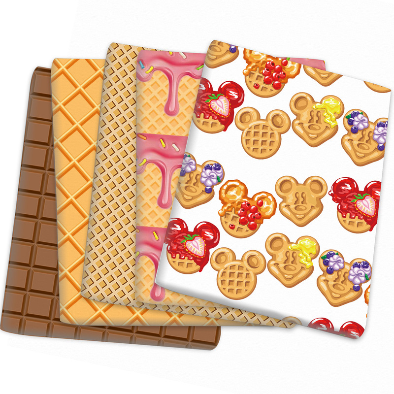 Waffle pattern polyester cotton or polyester canvas material optional fabric fabric handmade DIY accessories tablecloth, 1Yc25169