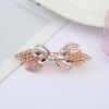 Big metal hairgrip with bow, hair accessory, ponytail, crystal, hairpins, wholesale