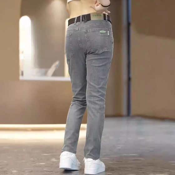 Lyocell Tencel Jeans Men's Fashion Korean Versatile Loose Trendy Washed Handsome Casual Pants