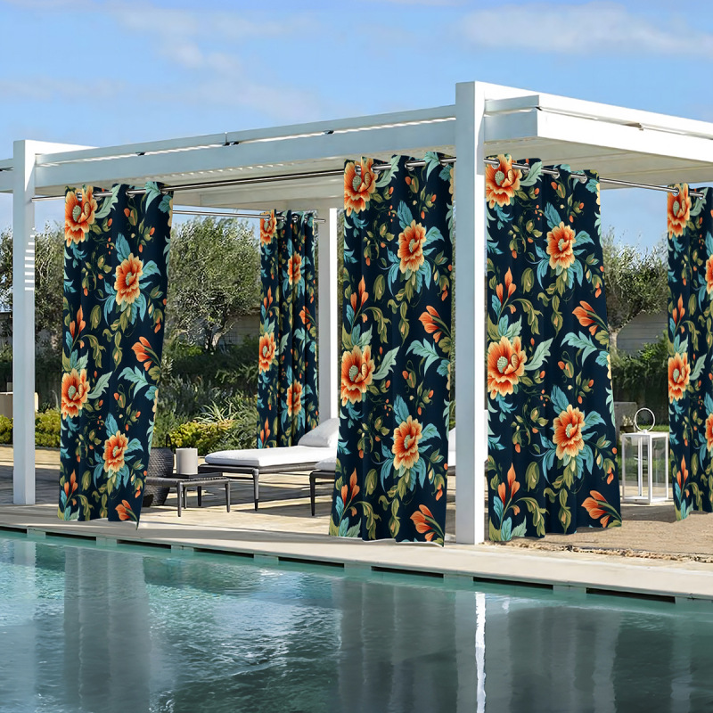 Cross-border Foreign Trade Outdoor Waterproof Curtain Window Screen Cross-border Amazon Modern Pavilion Sunshade Sunscreen Forest Series Cross-border Foreign Trade Outdoor Waterproof Curtain Window Screen Cross-border Amazon Modern Pavilion Sunshade Sunscreen Forest Series