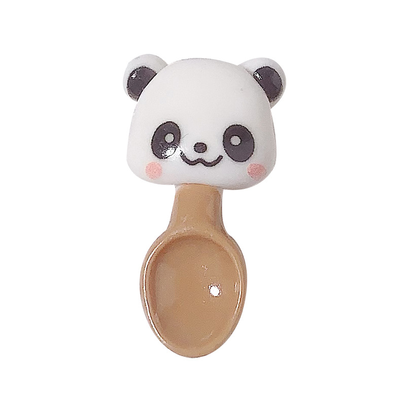 Tocado infantil DIY accesorios de resina accesorios de joyería cuchara panda zapatos de café taza de agua pegada crema accesorios pegamento