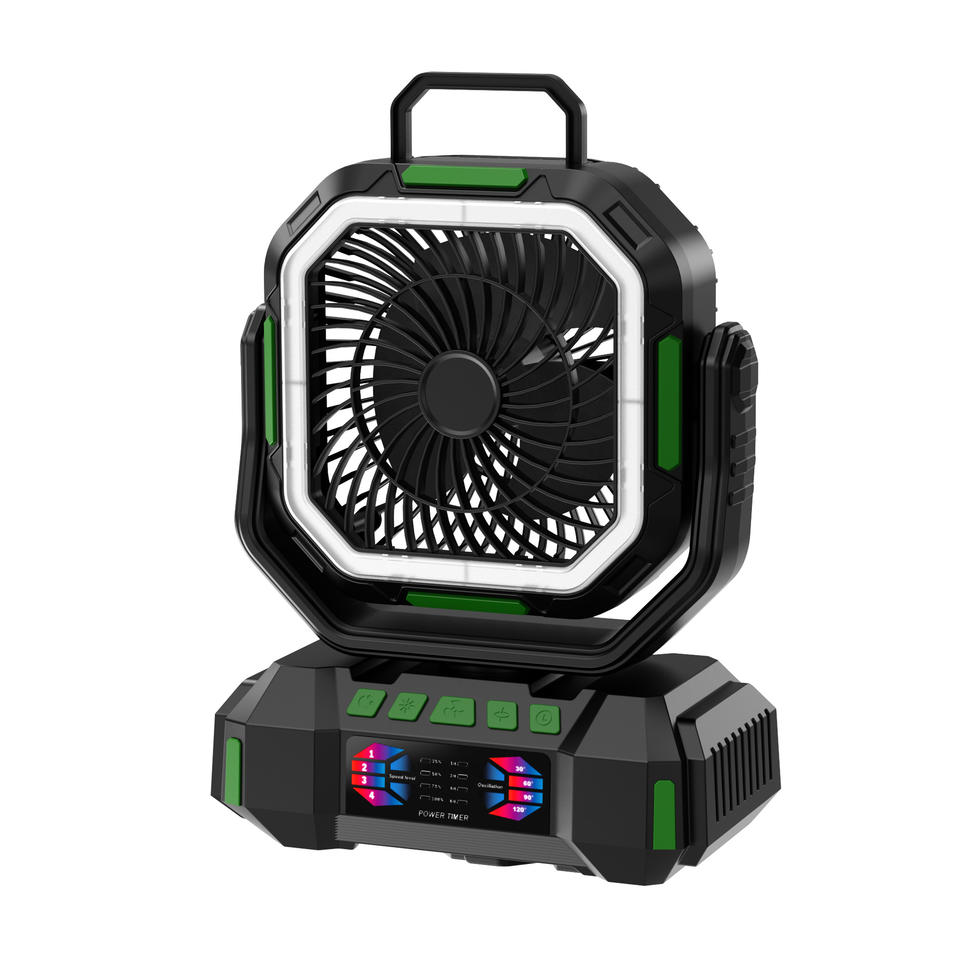 Ventilador de campamento al aire libre transfronterizo conveniente USB de carga inalámbrica control remoto gran ventilador de campamento de viento lámpara de pesca
