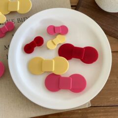 ぽっちゃりリボン！かわいいカラフルな蝶ネクタイヘアピンカモノハシクリップガーリーな髪の前髪クリップサイドクリップ