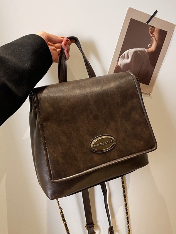 2024 New Large Capacity Bag Fashionable Retro Backpack Women's Handheld Korean Edition Book Bag Advanced Outgoing Backpack_voghion.com