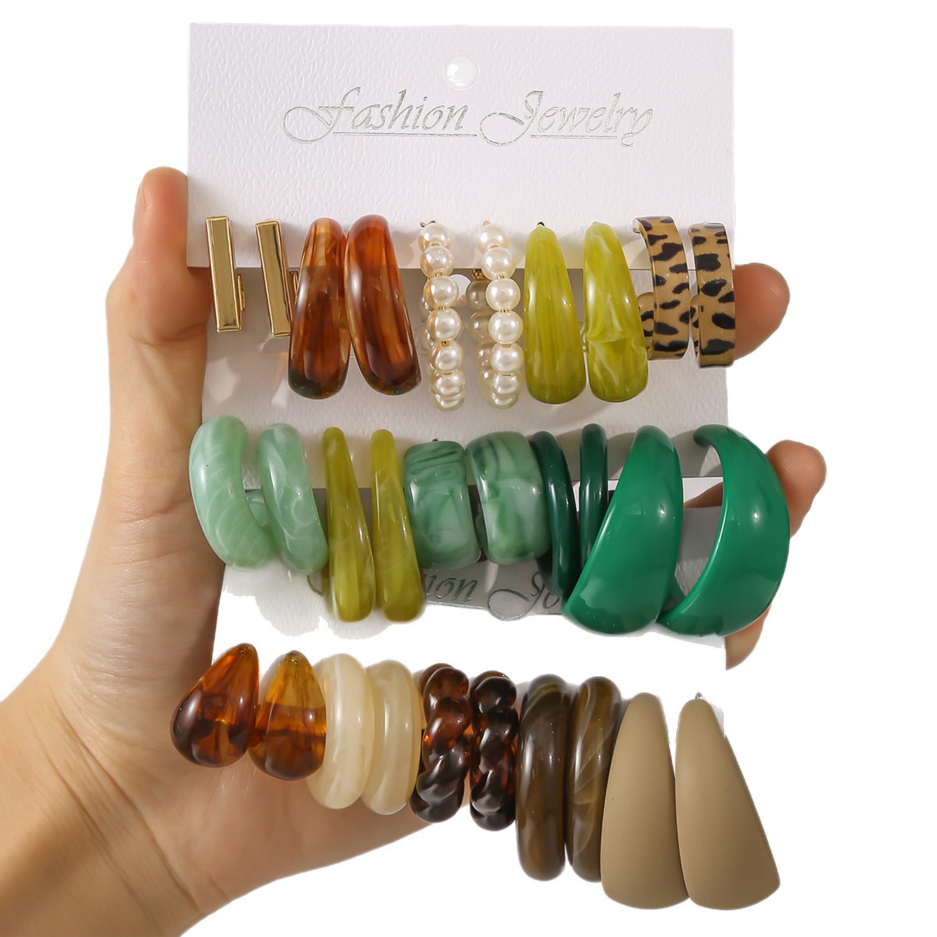 Geometrisches Ohrhänger Set Modisch Einzigartig Für Damen_voghion.com