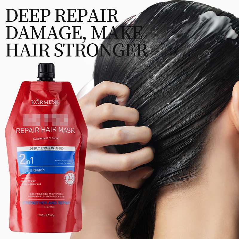 KORMESIC máscara para el cabello de queratina en inglés máscara para el cabello suave comercio exterior transfronterizo fábrica al por mayor