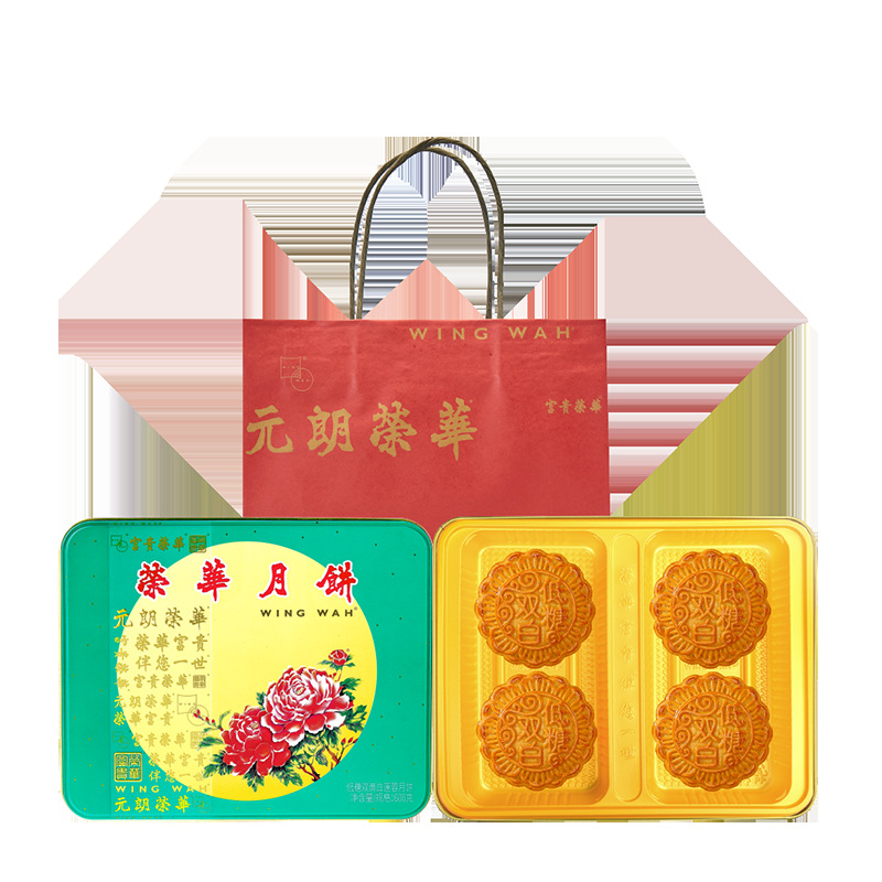 深圳月饼厂家批发团购荣华锦绣红豆颂系列蛋黄红豆月饼600克