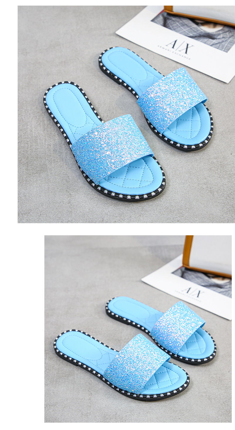 Fashion bling decor slide sandals NSPE48475