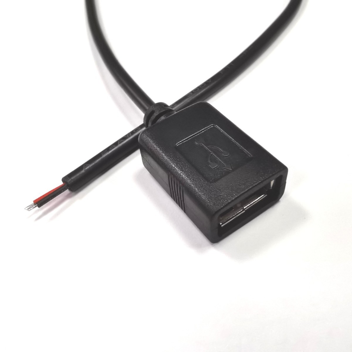 2芯USB母头线 USB母头全包电源转换线 USB母头充电线过2A标准全铜