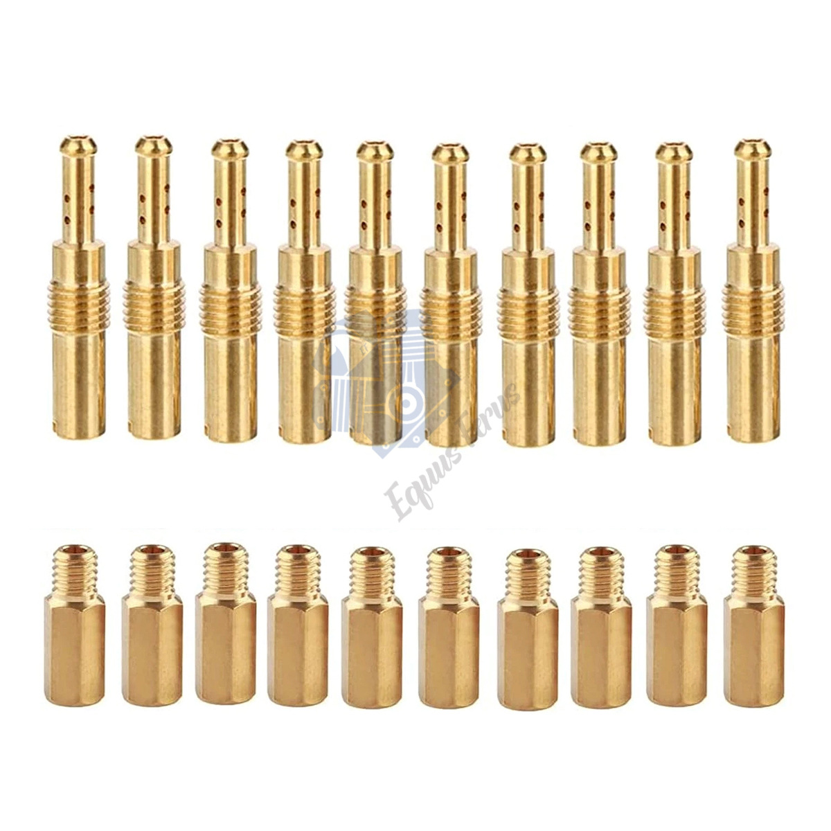 Suitable for Pwk Keihin Oko Cvk Carburetor Metering Holes and Fuel Injectors, 10 Pieces of Idle Speed Metering Holes, 10 Pieces of Hexagonal Main Metering Holes