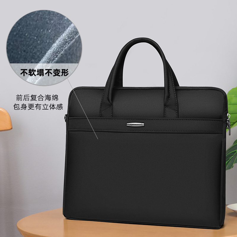 Self-Excellent New 945 Men's Briefcase Custom Logo Handbag Women's Briefcase File Bag Office Meeting Bag
