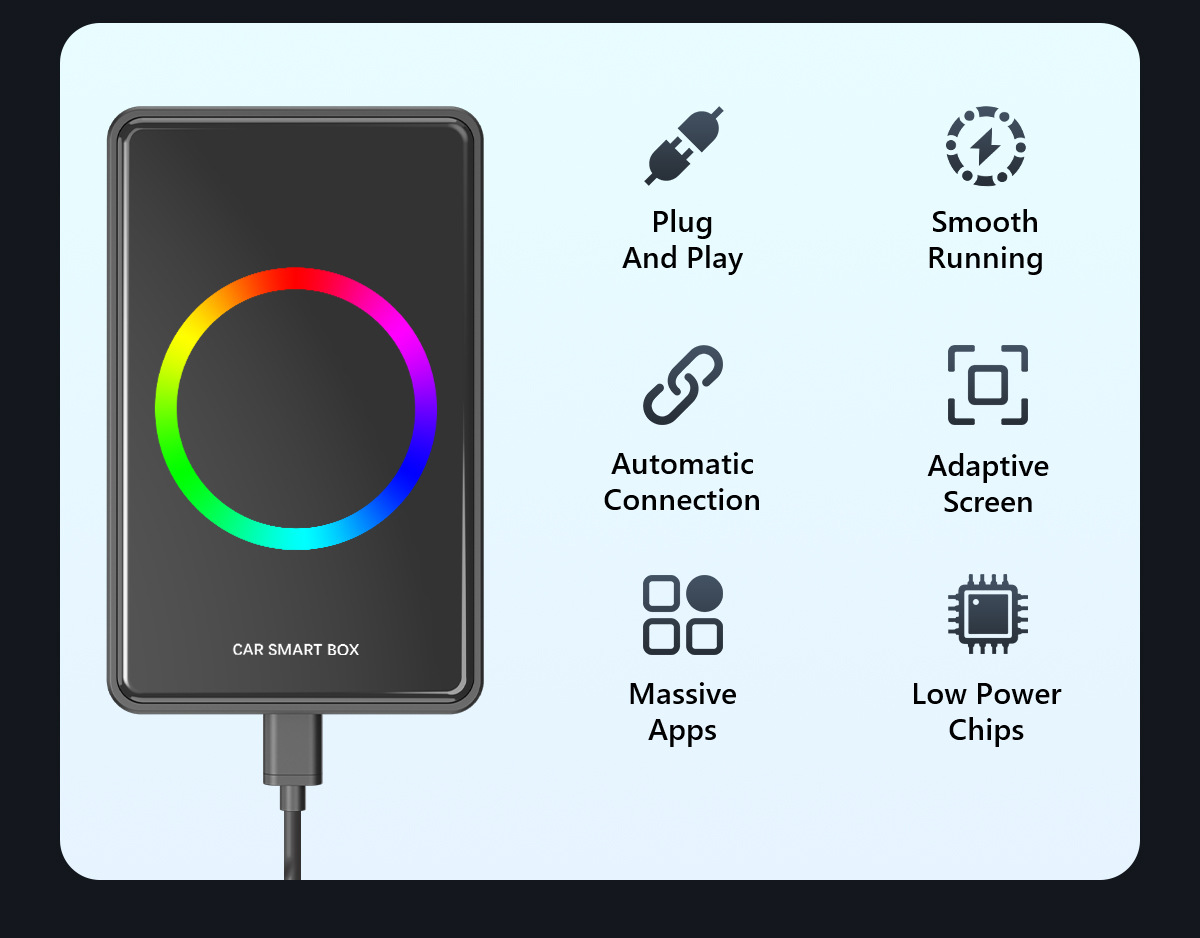 Carplay Box with HDMI Output Rk Chip Wired to Wireless Android Car Smart Interconnection Module