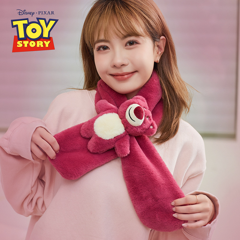 겨울 따뜻한 딸기 곰 스카프 가을, 겨울 따뜻한 플러시 모조 토끼 모피 스카프 단색 두꺼운 따뜻한 스카프 추운 스카프