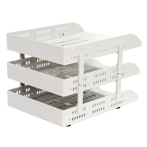 Deli three-layer file basket, removable storage basket, office file sorting file tray, data classification file rack