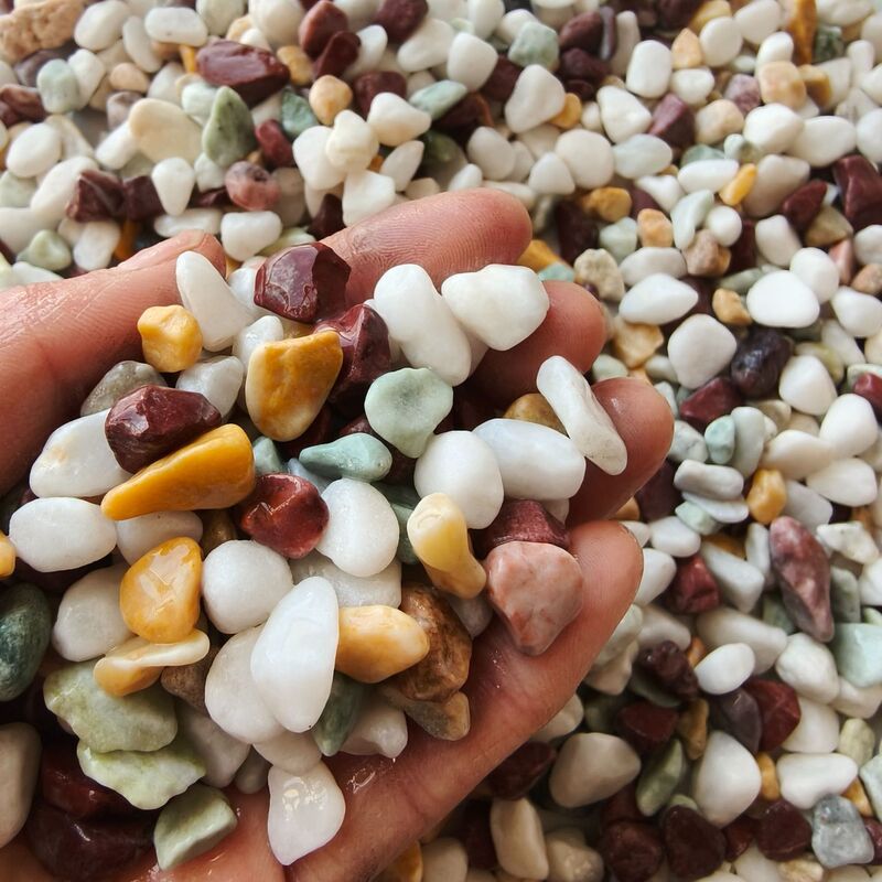 Natural Multicolored Stone Factory Permeable Flooring for Gardens, Courtyard Pebbles, Fish Tank Washed Landscaping Gravel